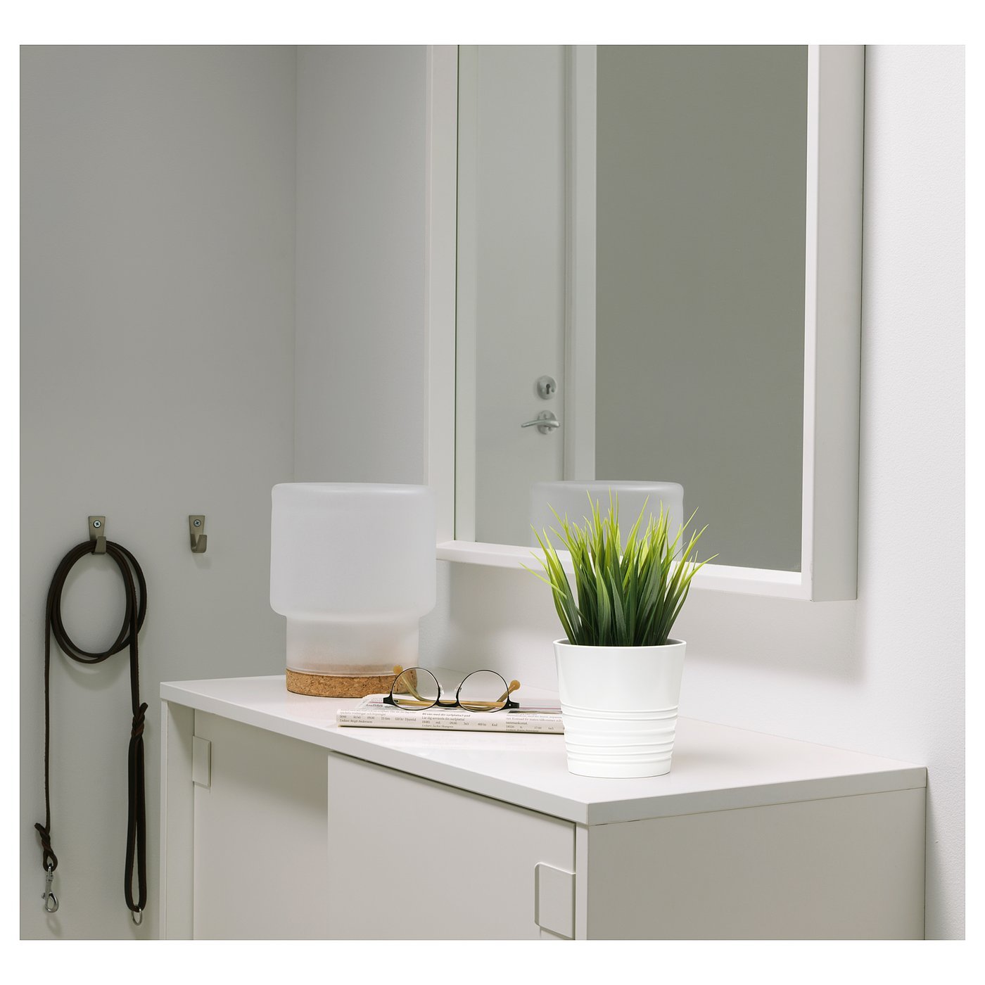 Artificial potted plant, in/outdoor grass, 9 cm